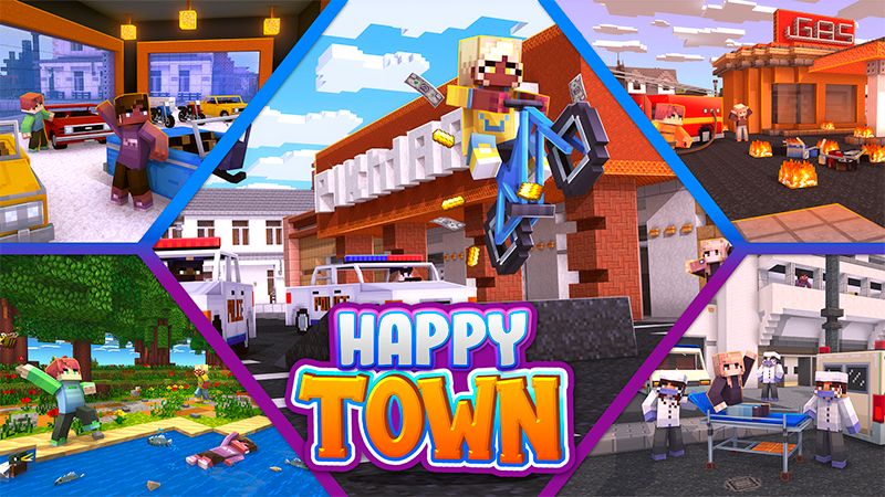 Happy Town on the Minecraft Marketplace by Kubo Studios