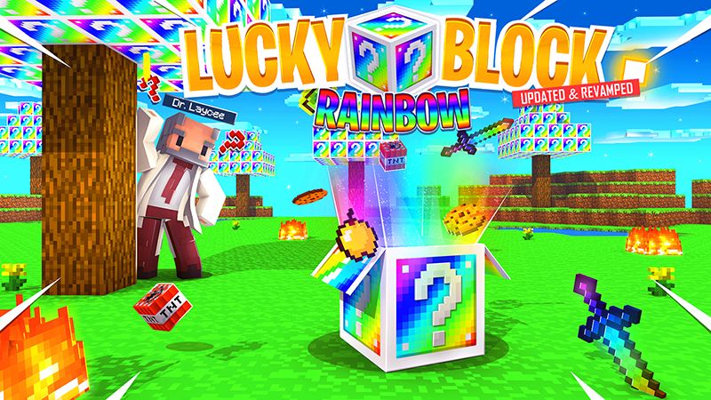 Lucky Block: Rainbow on the Minecraft Marketplace by Kubo Studios