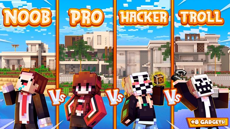 Noob Vs Pro Vs Hacker Vs Troll