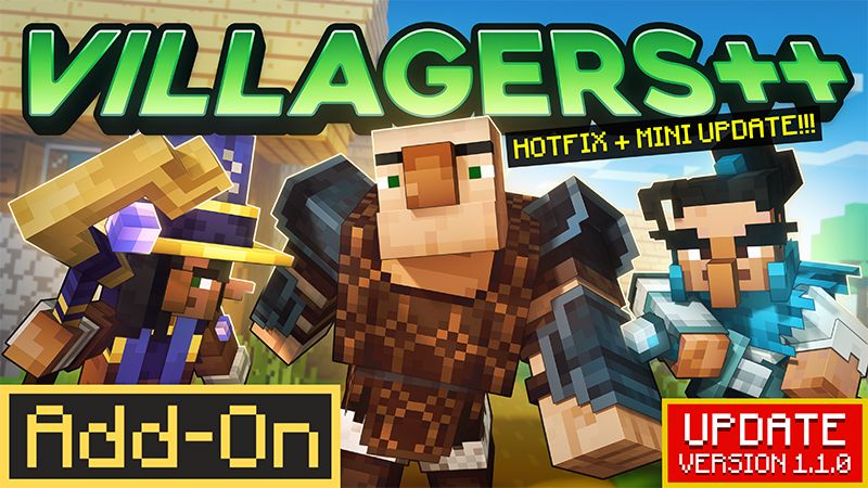 VILLAGERS++ Add-On on the Minecraft Marketplace by Kubo Studios