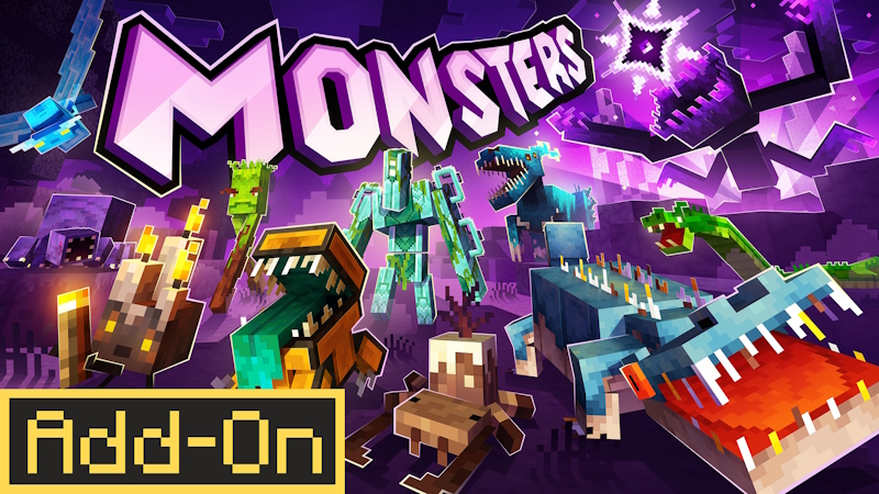 MONSTERS 1.1 Add-On on the Minecraft Marketplace by Levelatics