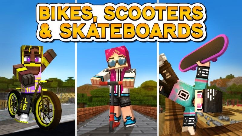 Bikes, Scooters & Skateboards on the Minecraft Marketplace by Lifeboat