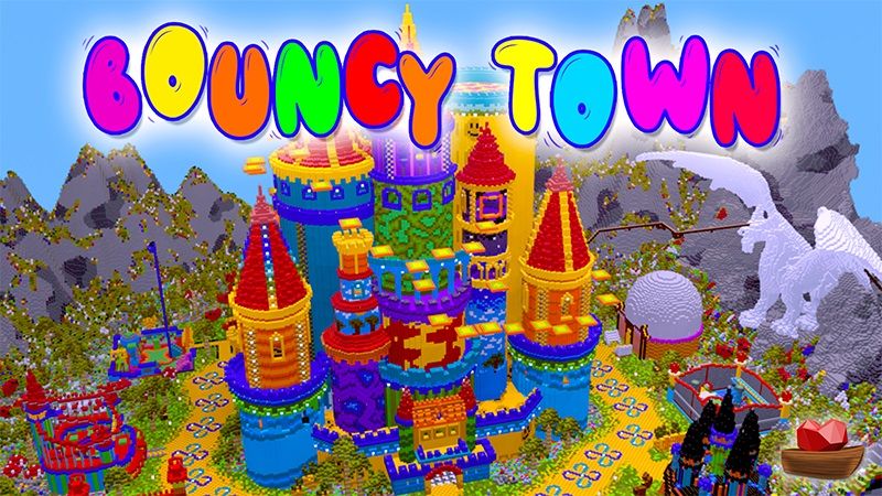 Bouncy Town on the Minecraft Marketplace by Lifeboat