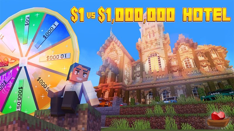 $1 vs $1,000,000 Hotel on the Minecraft Marketplace by Lifeboat