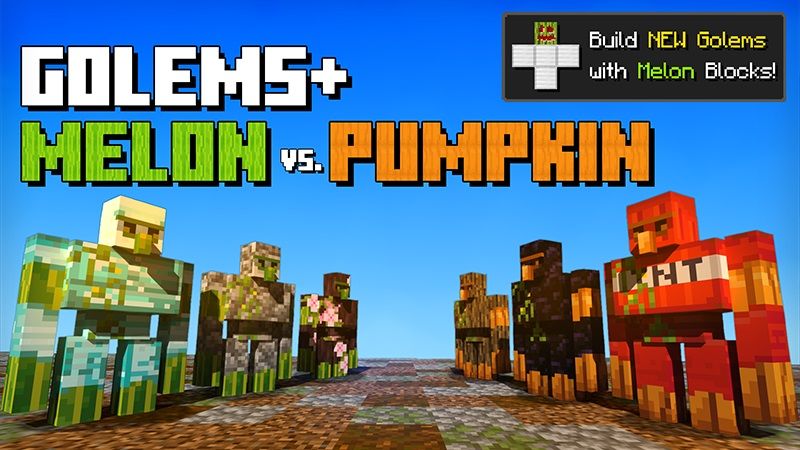 Golems+ Melon Vs. Pumpkin on the Minecraft Marketplace by Lifeboat