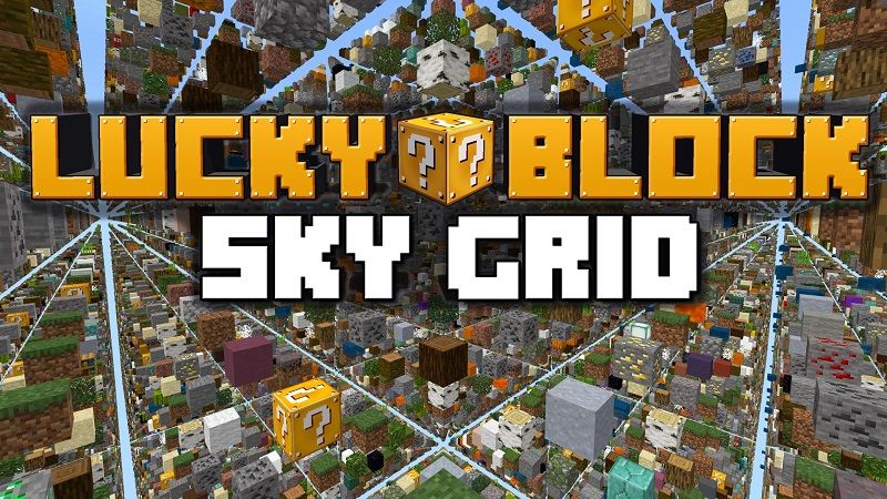 Lucky Block Sky Grid on the Minecraft Marketplace by Lifeboat