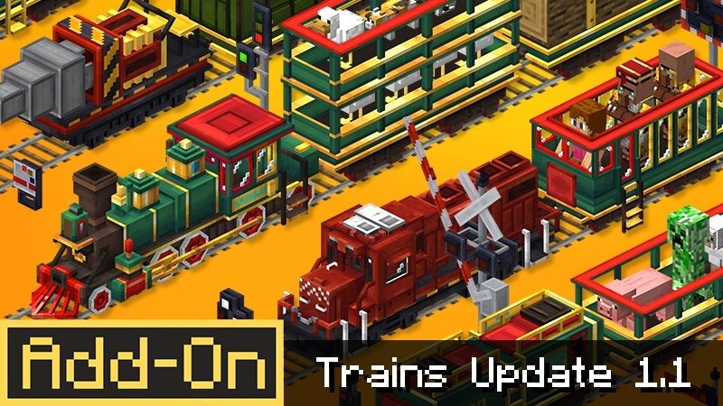 Trains Add-On 1.1 on the Minecraft Marketplace by Lifeboat