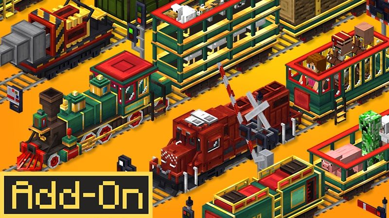 Trains Add-On on the Minecraft Marketplace by Lifeboat