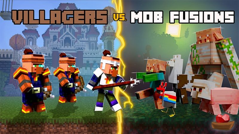 Villagers vs. Mob Fusions on the Minecraft Marketplace by Lifeboat