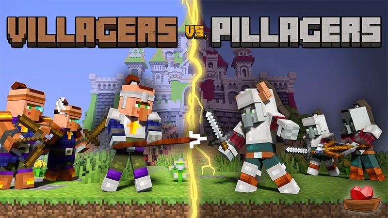 Villagers vs. Pillagers on the Minecraft Marketplace by Lifeboat