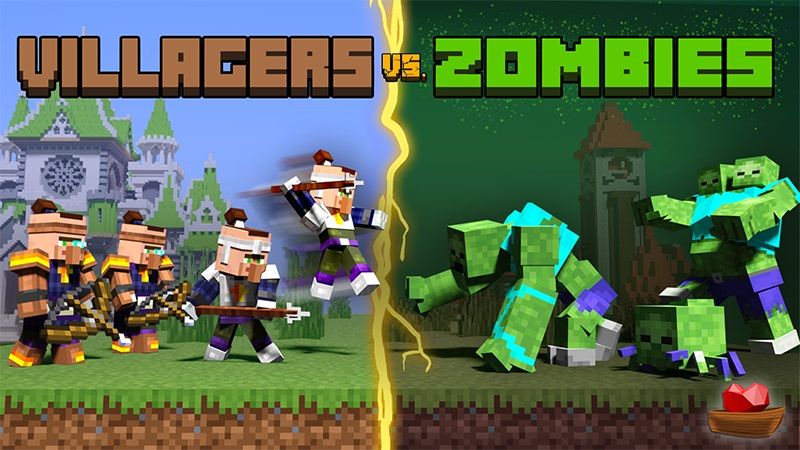 Villagers vs. Zombies on the Minecraft Marketplace by Lifeboat