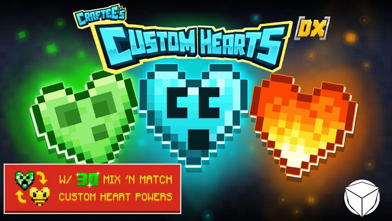 Craftees Custom Hearts [DX] on the Minecraft Marketplace by Logdotzip