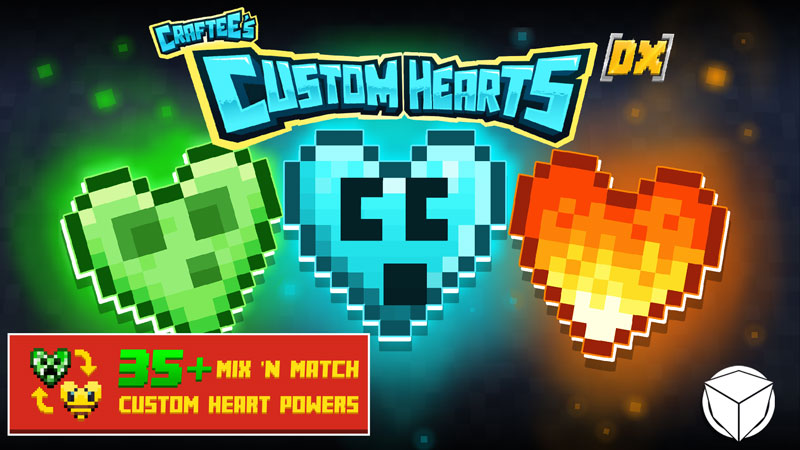 Craftees Custom Hearts [DX] v1.1 on the Minecraft Marketplace by Logdotzip