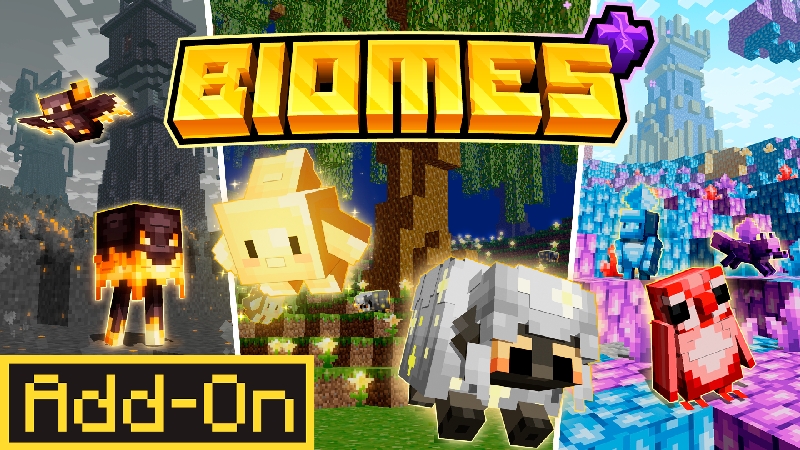 Biomes&plus; Add-On on the Minecraft Marketplace by Lore Studios