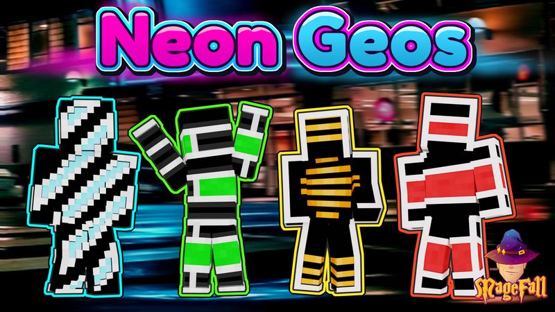 Neon Geos on the Minecraft Marketplace by Magefall