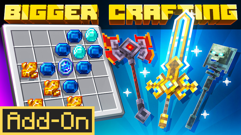 Bigger Crafting Add-On 1.0 on the Minecraft Marketplace by Maker Camp srls