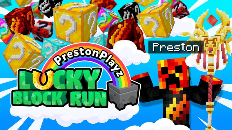 PrestonPlayz Lucky Block Run on the Minecraft Marketplace by Meatball Inc