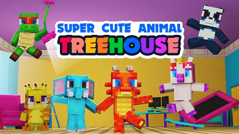 Super Cute Animal Treehouse on the Minecraft Marketplace by Mine-North