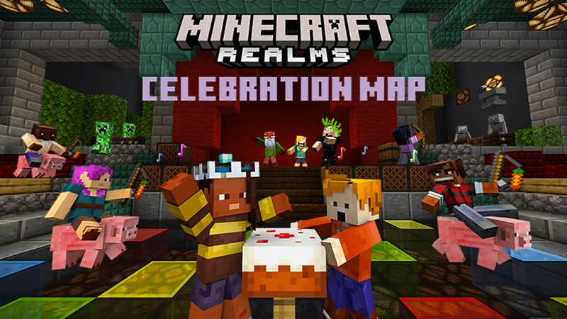 Realms Celebration Map on the Minecraft Marketplace by Minecraft