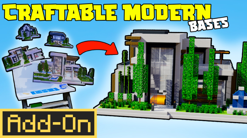 Craftable Modern Bases Add-On on the Minecraft Marketplace by MineParty Studios
