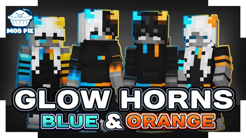 Glow Horns: Blue & Orange on the Minecraft Marketplace by Mob Pie