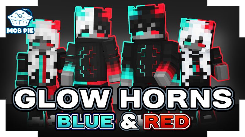 Glow Horns: Blue & Red on the Minecraft Marketplace by mob-pie