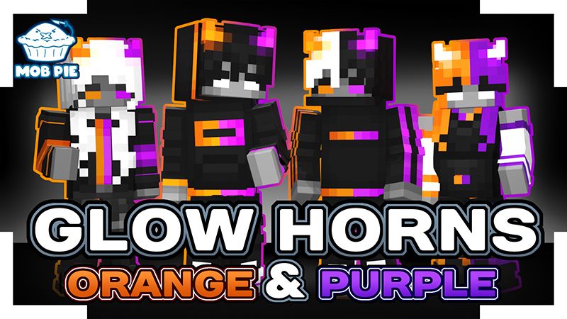 Glow Horns: Orange & Purple on the Minecraft Marketplace by Mob Pie