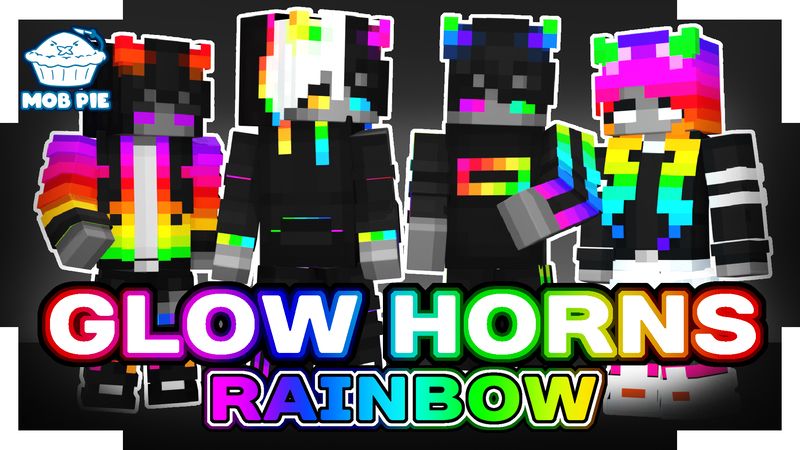 Glow Horns: Rainbow on the Minecraft Marketplace by Mob Pie