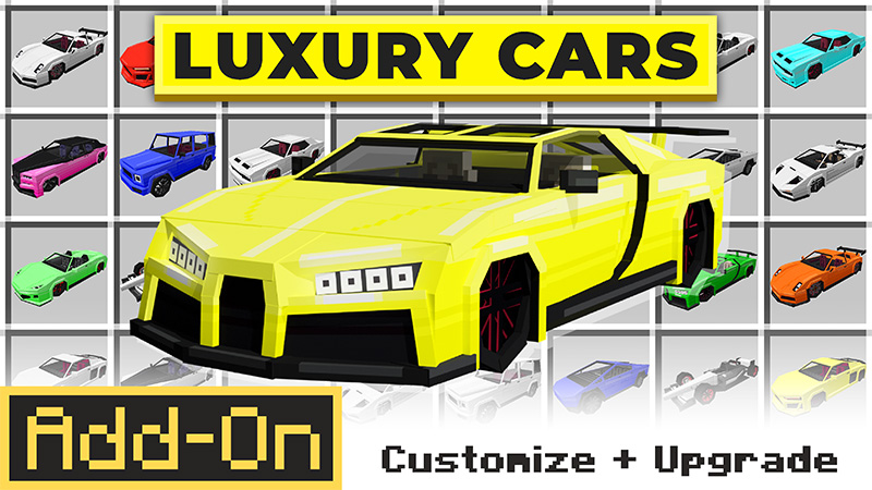Luxury Cars Add-On on the Minecraft Marketplace by Mob Pie