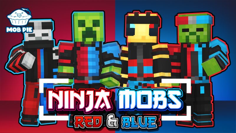 Ninja Mobs: Red & Blue on the Minecraft Marketplace by Mob Pie