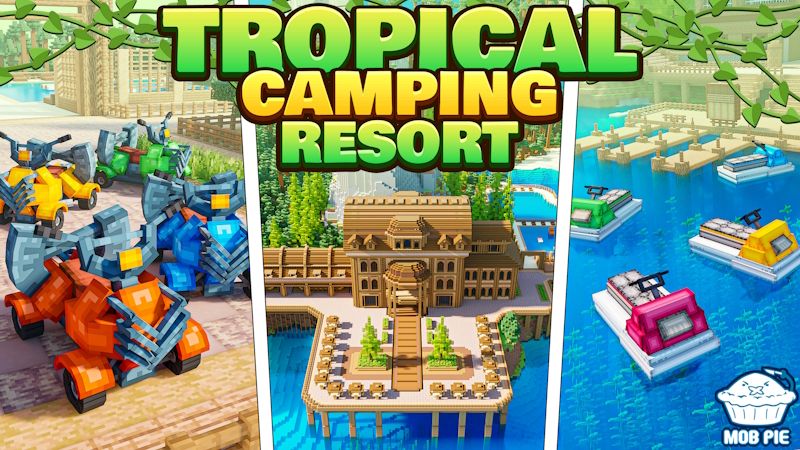 Tropical Camping Resort on the Minecraft Marketplace by Mob Pie