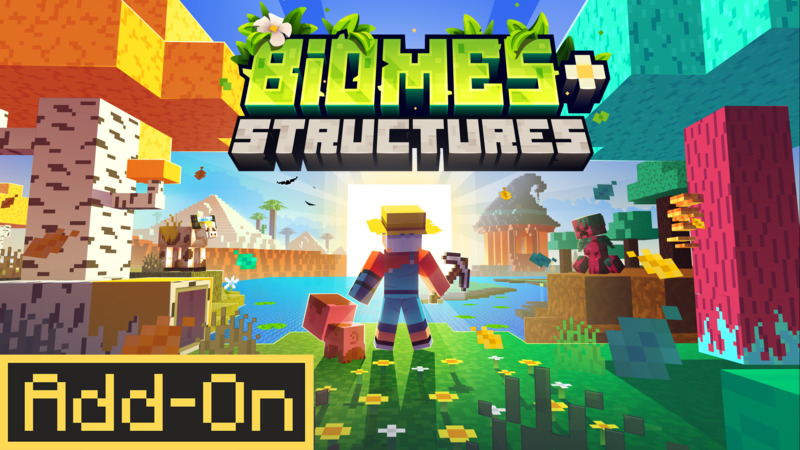 BIOMES &plus; STRUCTURES Add-On on the Minecraft Marketplace by Mythicus