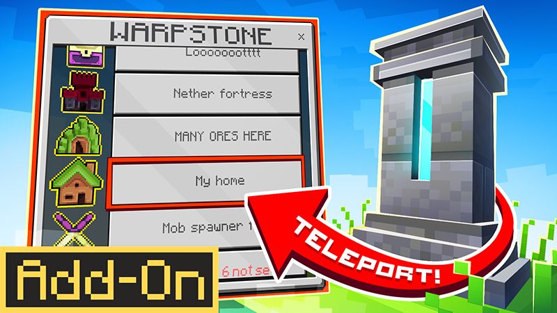 Warpstones Add-On on the Minecraft Marketplace by Mythicus