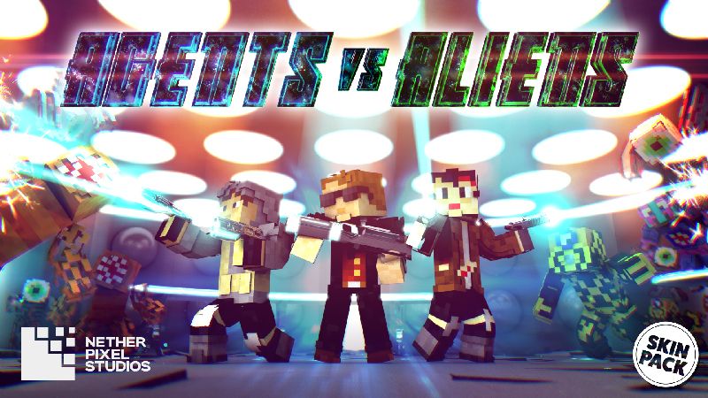 Agents vs Aliens on the Minecraft Marketplace by Netherpixel