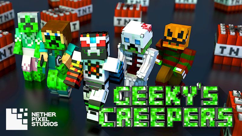 Geeky's Creepers Skin Pack on the Minecraft Marketplace by Netherpixel