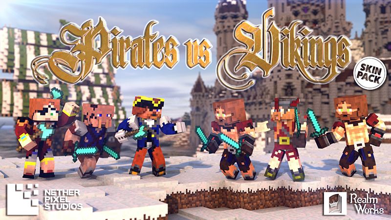 Pirates vs Vikings Skin Pack on the Minecraft Marketplace by Netherpixel