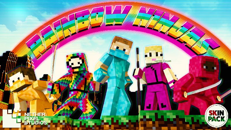 Rainbow Ninjas on the Minecraft Marketplace by Netherpixel