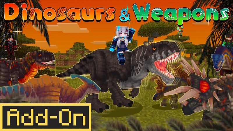 Dinosaurs & Weapons Add-On on the Minecraft Marketplace by Next Studio