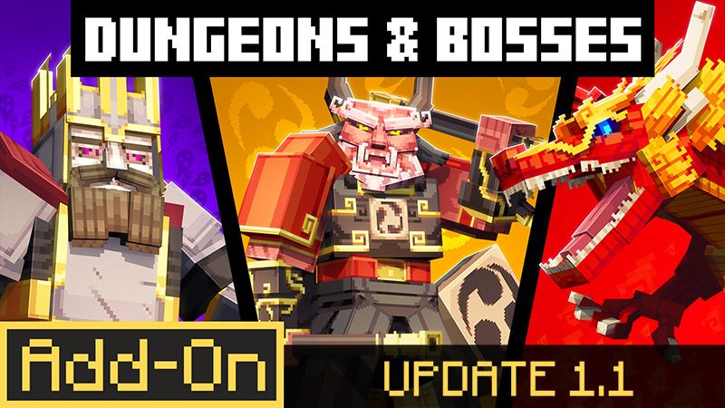 Dungeons and Bosses Add-on on the Minecraft Marketplace by Ninja Block