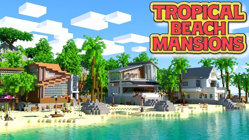 Tropical Beach Mansions on the Minecraft Marketplace by Nitric Concepts