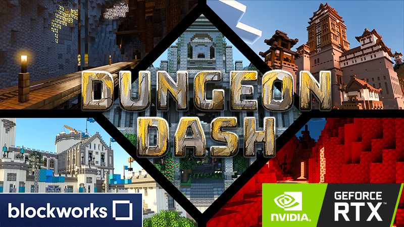 Dungeon Dash RTX on the Minecraft Marketplace by Nvidia