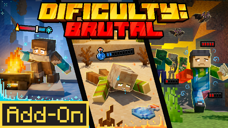 Difficulty: Brutal Add-On on the Minecraft Marketplace by Octovon
