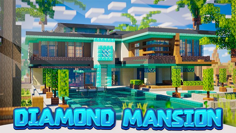 Diamond Mansion on the Minecraft Marketplace by Odyssey Builds