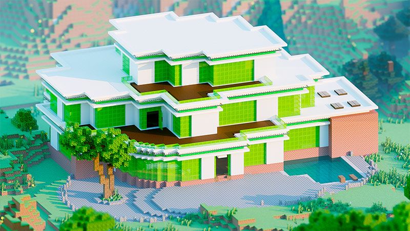 Emerald Mansion on the Minecraft Marketplace by Odyssey Builds