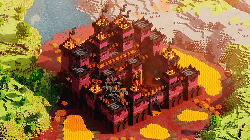 Fire Castle on the Minecraft Marketplace by Odyssey Builds