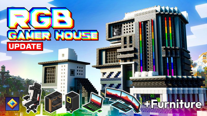 RGB Gamer House on the Minecraft Marketplace by overtales-studio