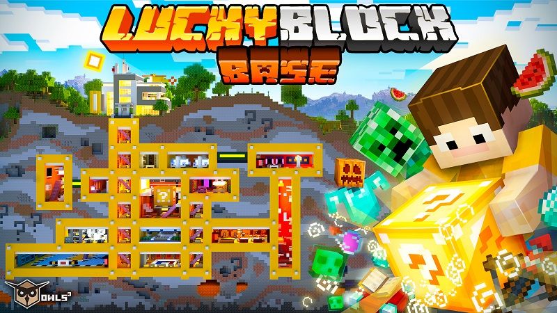 Lucky Block Base on the Minecraft Marketplace by Owls Cubed