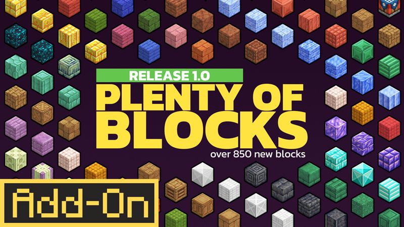 PLENTY OF BLOCKS Add-on on the Minecraft Marketplace by Owls Cubed