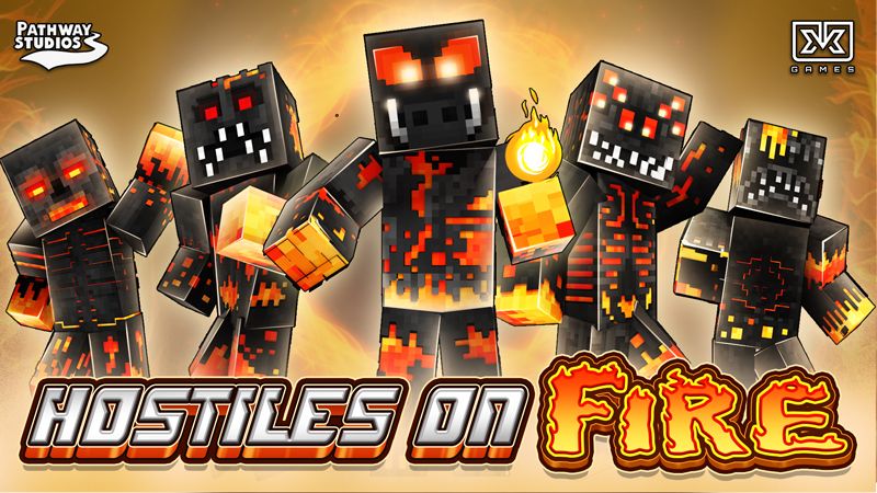 Hostiles on Fire on the Minecraft Marketplace by Pathway Studios