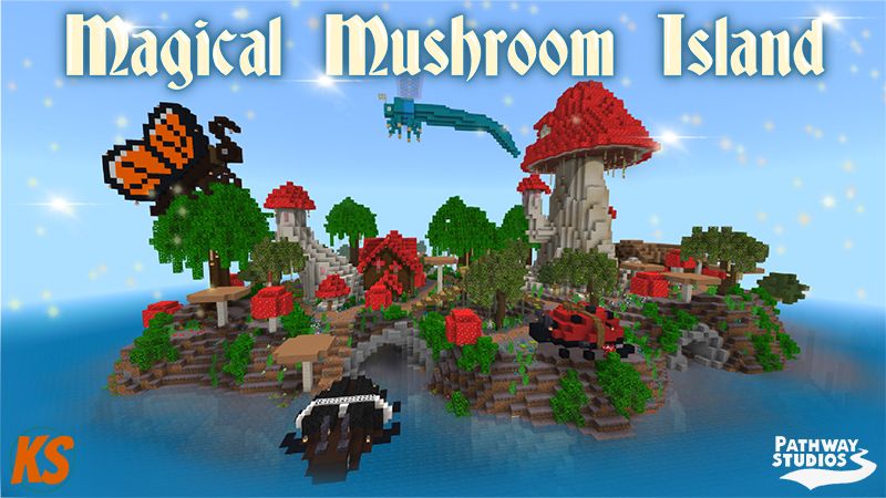 Magical Mushroom Island on the Minecraft Marketplace by Pathway Studios